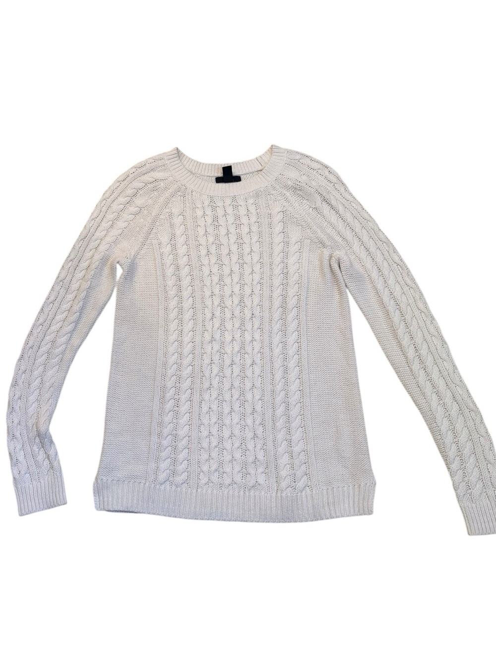 VINTAGE GAP Cream Cable Knit Crewneck Sweater